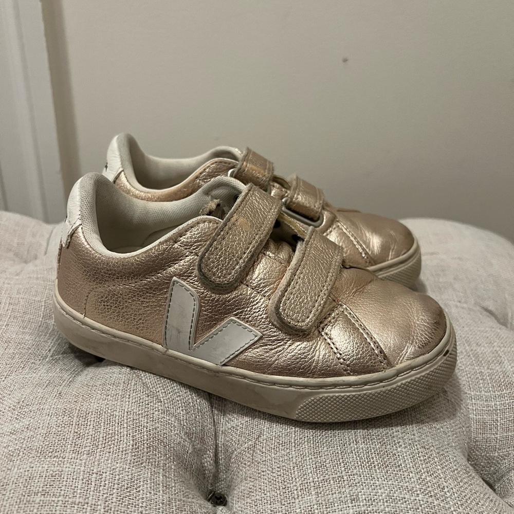 Veja Kids Metallic Gold Sneakers